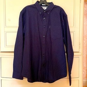 Ben Sherman Classic Gingham Buttondown  Shirt Blues & Black Size XL NWT
